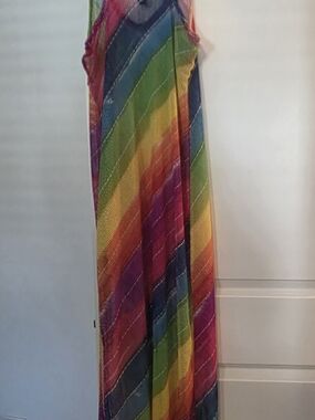 Rainbow Striped Maxi Skirt - Vibrant Multicolor